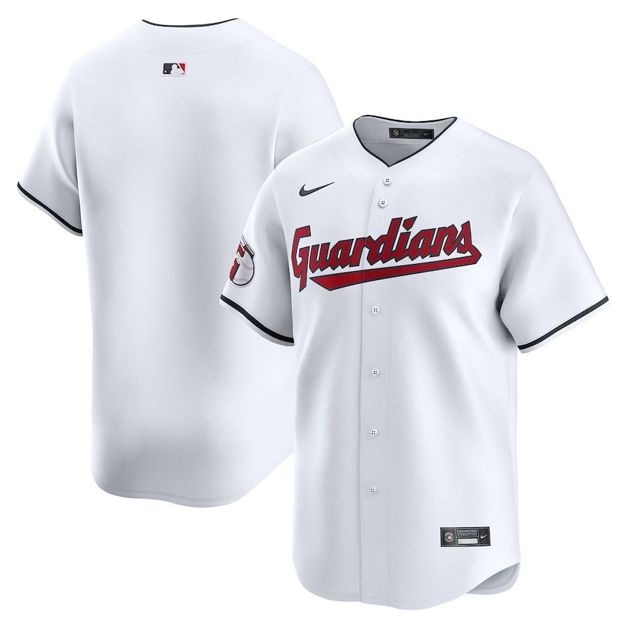 Men Cleveland Guardians Blank Nike White Home Limited MLB Jersey->cleveland indians->MLB Jersey